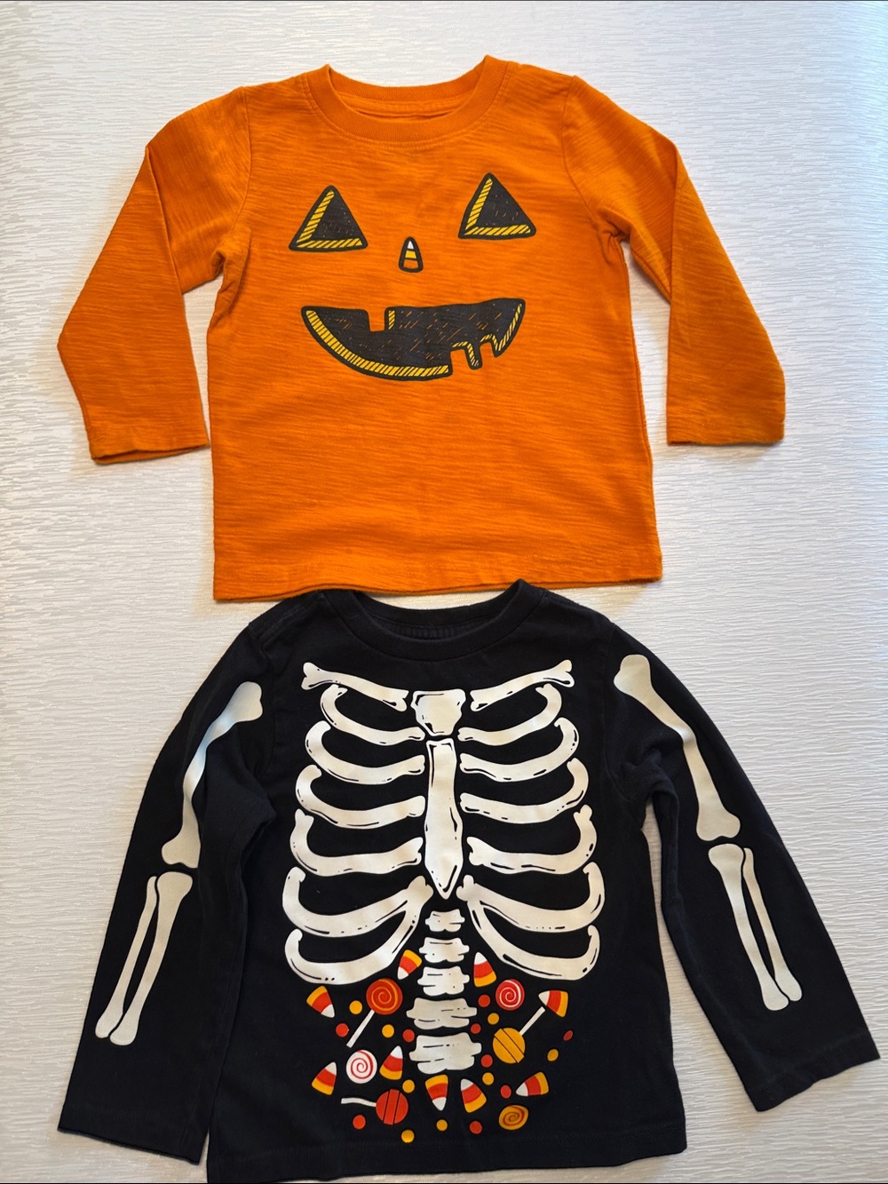 jumping beans Orange Pumpkin & Black Skeleton Kids Costume Tops